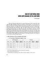 Bàn về chữ đồng hình giữa chữ Choang cổ và chữ Nôm