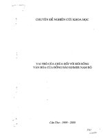 Vai trò của chùa đối với đời sống văn hóa của đồng bào Khmer Nam Bộ