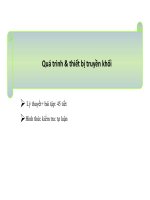 tổng quan về quá trình thiết bị và truyền khối