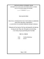 Practical constraints in EFL Vietnamese classrooms affecting speaking assessment a case study in Nam Dinh Upper-Secondary schools
