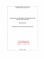 Nhận dạng cử chỉ trong việc hỗ trợ người khuyết tật giao tiếp = Gesture recognition for disabled people communication