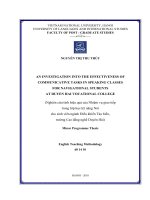 An investigation into the effectiveness of communicative tasks in speaking classes for navigational students at Duyen Hai Vocational College