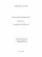 Nghiên cứu, thiết kế bộ lọc Kalman cải tiến