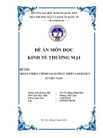 Hoàn thiện chính sách phát triển Logistics ở Việt nam