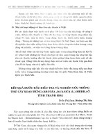 Kết quả bước đầu điều tra và nghiên cứu trồng thử cây Xoan rừng (Brucea Javanica (L.) Merr.) ở tỉnh Thanh Hóa