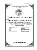 Giải pháp hoàn thiện cơ cấu tổ chức bộ máy quản trị tại công ty cổ phần thương mại năng lượng Thăng Long