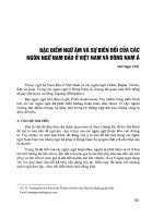 Đặc điểm ngữ âm và sự biến đổi của các ngôn ngữ nam đảo ở Việt Nam và Đông Nam Á