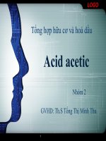 thuyết trình về acid acetic