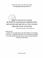 Đề xuất các giải pháp duy trì dòng chảy môi trường phù hợp với các yêu cầu phát triển bền vững tài nguyên