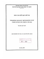 Tình hình chăm sóc trẻ em dưới 5 tuổi ở một số dân tộc thuộc Yên Bái