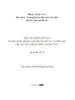 Nghiên cứu chế tạo vữa chống thấm cho bêtông