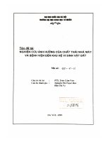 Nghiên cứu ảnh hưởng của chất thải nhà máy và bệnh viện đến khu hệ vi sinh vật đất