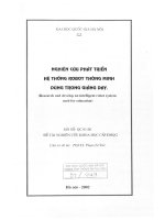 Nghiên cứu phát triển hệ thống robot thông minh dùng trong giảng dạy (Research and develop an intelligent robot system used for education