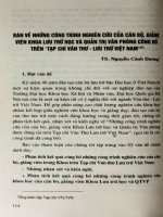 Bàn về những công trình nghiên cứu của cán bộ, giảng viên khoa lưu trữ học và quản trị văn phòng công bố trên tạp chí văn thư-lưu trữ Việt Nam