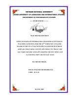 Hiệu quả hoạt động chuyển đổi thông tin trong việc dạy nghe cho học sinh lớp 10 không chuyên tiếng Anh tại Trường THPT Chuyên Bắc Ninh