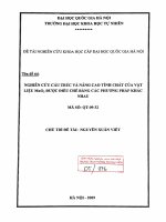 Nghiên cứu cấu trúc và nâng cao tính chất của vật liệu MnO2 được điều chế bằng các phương pháp khác nhau