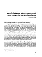 Trao đổi về giảng dạy môn cú pháp ngoại ngữ trong chương trình đào tạo biên phiên dịch