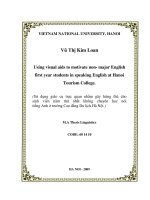 Sử dụng giáo cụ trực quan nhằm gây hứng thú cho sinh viên năm thứ nhất không chuyên học nói tiếng Anh ở trường Cao đẳng Du lịch Hà Nội
