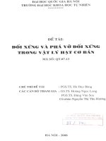 Đối xứng và phá vỡ đối xứng trong vật lý hạt cơ bản