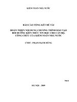 Hoàn thiện nội dung chương trình đào tạo bồi dưỡng kiến thức tin học cho cán bộ, công chức của Kiểm toán Nhà nước