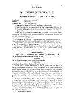 BÀI GIẢNG QUÁ TRÌNH LỌC TÁCH VẬT LÝ