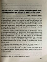 Thực tập thực tế trong chương trình đào tạo cử nhân khoa học ngành Lưu trữ học và quản trị văn phòng