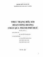 Thực trạng bồi, xói đoạn sông Hương chảy qua thành phố Huế y