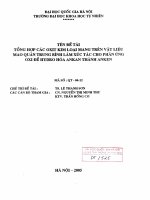 Tổng hợp các oxit kim loại mang trên vật liệu mao quản trung bình làm xúc tác cho phản ứng oxi đề hydro hoá ankan thành anken