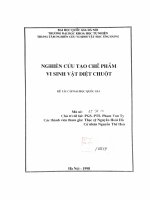 Nghiên cứu tạo chế phẩm vi sinh vật diệt chuột = Static