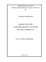 Đạo đức Tin lành và lối sống đạo đức của tín đồ tại Việt Nam hiện nay