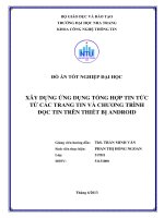 Xây dựng ứng dụng tổng hợp tin tức từ các trang tin và chương trình đọc tin trên thiết bị di động Android