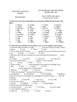 Đề thi học sinh giỏi môn tiếng anh lớp 9 tỉnh hà tĩnh 2010  2011