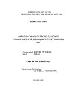 Nhân tố con người trong sự nghiệp công nghiệp hoá, hiện đại hoá ở Việt Nam hiện nay