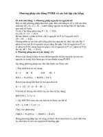 Phương pháp và bài tập cân bằng PTHH