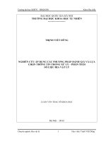 Nghiên cứu áp dụng các phương pháp đánh giá và lựa chọn thông tin trong xử lý - phân tích số liệu địa vật lý