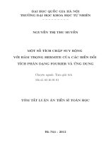 Môt số tích chập suy rộng với hàm trọng Hermite của các biến đổi tích phân dạng Fourier và ứng dụng