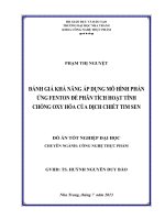 Đánh giá khả năng áp dụng mô hình phản ứng Fenton để phân tích hoạt tính chống oxy hóa của dịch chiết tim se