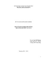 Một số kinh nghiệm bồi dưỡng học sinh giỏi Vật lý 10