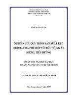 Nghiên cứu quy trình sản xuất kẹo dẻo bạc hà phù hợp với đối tượng ăn kiêng, tiểu đường