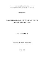 Mahathir Mohamad với vấn đề dân tộc và tôn giáo của Malaysia
