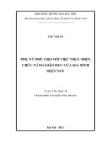 Phụ nữ Phú Thọ với việc thực hiện chức năng giáo dục của gia đình hiện nay
