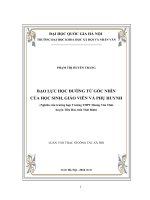 Bạo lực học đường từ góc nhìn của học sinh, giáo viên và phụ huynh