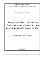 Xây dựng mô hình liên kết giữa công ty lữ hành với điểm du lịch làng nghề truyền thống Hà Tây