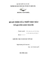 Quan niệm của triết học Mác về quyền con người