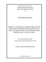 Nghiên cứu ảnh hưởng của thời gian thủy phân đến độ thủy phân, thành phần hóa học, độ hòa tan và khả năng chống oxy hóa của sản phẩm thủy phân protein từ đầu và xương cá Hồng