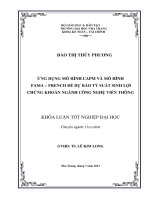 Ứng dụng mô hình CAPM và mô hình Fama-French để dự báo tỷ suất sinh lợi chứng khoán ngành Công nghệ viễn thông