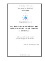 Thực trạng và một số giải pháp hoàn thiện chính sách phân phối tại công ty Cổ phần Cà phê Mê Trang