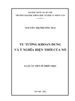 Tư tưởng khoan dung và ý nghĩa hiện thời của nó