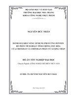 Đánh giá khả năng áp dụng phản ứng Fenton để phân tích hoạt tính chống oxy hóa của chitosan và chitosan phân tử lượng thấp