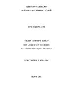 Chuyển về mô hình rời rạc một loại bài toán điều khiển ngẫu nhiên tổng hợp và ứng dụng